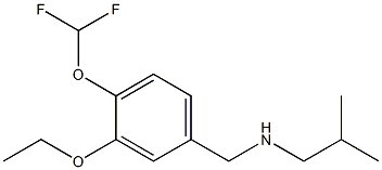 {[4-(difluoromethoxy)-3-ethoxyphenyl]methyl}(2-methylpropyl)amine Struktur