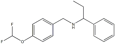 {[4-(difluoromethoxy)phenyl]methyl}(1-phenylpropyl)amine Struktur