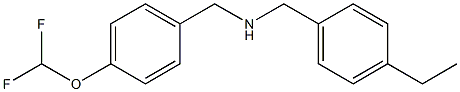 {[4-(difluoromethoxy)phenyl]methyl}[(4-ethylphenyl)methyl]amine Struktur