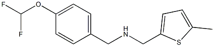 {[4-(difluoromethoxy)phenyl]methyl}[(5-methylthiophen-2-yl)methyl]amine Struktur