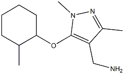 {1,3-dimethyl-5-[(2-methylcyclohexyl)oxy]-1H-pyrazol-4-yl}methanamine Struktur