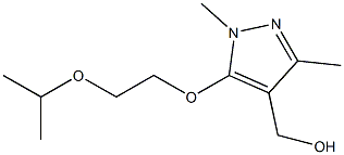 {1,3-dimethyl-5-[2-(propan-2-yloxy)ethoxy]-1H-pyrazol-4-yl}methanol Struktur