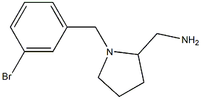 {1-[(3-bromophenyl)methyl]pyrrolidin-2-yl}methanamine Struktur