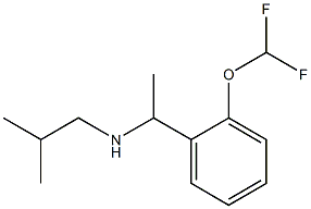 {1-[2-(difluoromethoxy)phenyl]ethyl}(2-methylpropyl)amine Struktur