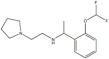 {1-[2-(difluoromethoxy)phenyl]ethyl}[2-(pyrrolidin-1-yl)ethyl]amine Struktur