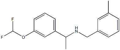 {1-[3-(difluoromethoxy)phenyl]ethyl}[(3-methylphenyl)methyl]amine Struktur