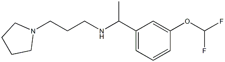 {1-[3-(difluoromethoxy)phenyl]ethyl}[3-(pyrrolidin-1-yl)propyl]amine Struktur