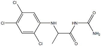 {2-[(2,4,5-trichlorophenyl)amino]propanoyl}urea Struktur