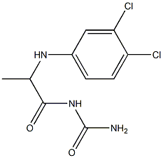 {2-[(3,4-dichlorophenyl)amino]propanoyl}urea Struktur