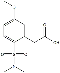 {2-[(dimethylamino)sulfonyl]-5-methoxyphenyl}acetic acid Struktur