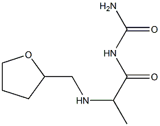 {2-[(oxolan-2-ylmethyl)amino]propanoyl}urea Struktur