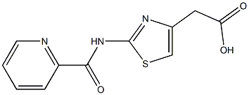 {2-[(pyridin-2-ylcarbonyl)amino]-1,3-thiazol-4-yl}acetic acid Struktur