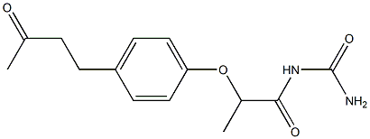 {2-[4-(3-oxobutyl)phenoxy]propanoyl}urea Struktur