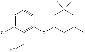 {2-chloro-6-[(3,3,5-trimethylcyclohexyl)oxy]phenyl}methanol Struktur