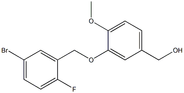 {3-[(5-bromo-2-fluorophenyl)methoxy]-4-methoxyphenyl}methanol Struktur