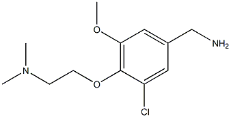 {3-chloro-4-[2-(dimethylamino)ethoxy]-5-methoxyphenyl}methanamine Struktur