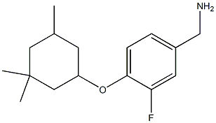 {3-fluoro-4-[(3,3,5-trimethylcyclohexyl)oxy]phenyl}methanamine Struktur