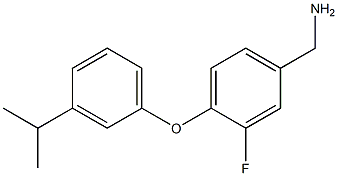 {3-fluoro-4-[3-(propan-2-yl)phenoxy]phenyl}methanamine Struktur