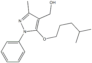 {3-methyl-5-[(4-methylpentyl)oxy]-1-phenyl-1H-pyrazol-4-yl}methanol Struktur