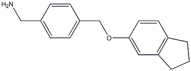 {4-[(2,3-dihydro-1H-inden-5-yloxy)methyl]phenyl}methanamine Struktur