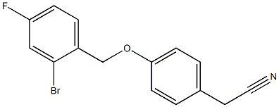 {4-[(2-bromo-4-fluorobenzyl)oxy]phenyl}acetonitrile Struktur