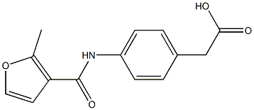 {4-[(2-methyl-3-furoyl)amino]phenyl}acetic acid Struktur