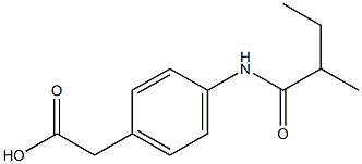 {4-[(2-methylbutanoyl)amino]phenyl}acetic acid Struktur