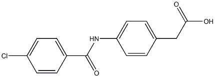 {4-[(4-chlorobenzoyl)amino]phenyl}acetic acid Struktur