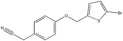 {4-[(5-bromothien-2-yl)methoxy]phenyl}acetonitrile Struktur