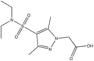 {4-[(diethylamino)sulfonyl]-3,5-dimethyl-1H-pyrazol-1-yl}acetic acid Struktur