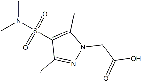 {4-[(dimethylamino)sulfonyl]-3,5-dimethyl-1H-pyrazol-1-yl}acetic acid Struktur