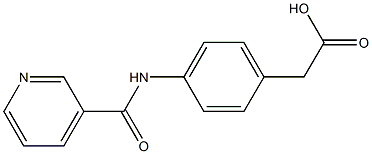 {4-[(pyridin-3-ylcarbonyl)amino]phenyl}acetic acid Struktur