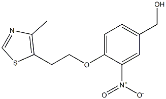 {4-[2-(4-methyl-1,3-thiazol-5-yl)ethoxy]-3-nitrophenyl}methanol Struktur