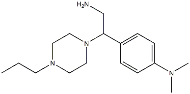 {4-[2-Amino-1-(4-propyl-piperazin-1-yl)-ethyl]-phenyl}-dimethyl-amine Struktur