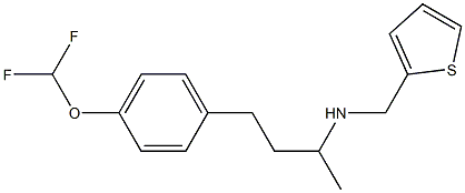 {4-[4-(difluoromethoxy)phenyl]butan-2-yl}(thiophen-2-ylmethyl)amine Struktur