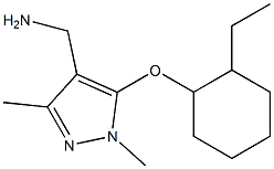 {5-[(2-ethylcyclohexyl)oxy]-1,3-dimethyl-1H-pyrazol-4-yl}methanamine Struktur