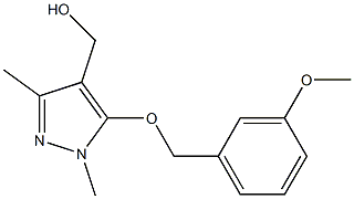 {5-[(3-methoxyphenyl)methoxy]-1,3-dimethyl-1H-pyrazol-4-yl}methanol Struktur