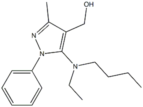 {5-[butyl(ethyl)amino]-3-methyl-1-phenyl-1H-pyrazol-4-yl}methanol Struktur