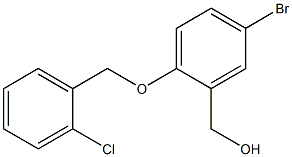 {5-bromo-2-[(2-chlorophenyl)methoxy]phenyl}methanol Struktur