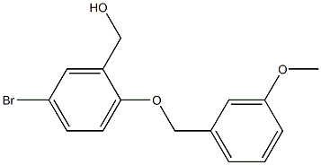 {5-bromo-2-[(3-methoxyphenyl)methoxy]phenyl}methanol Struktur