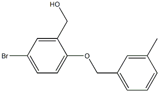 {5-bromo-2-[(3-methylphenyl)methoxy]phenyl}methanol Struktur