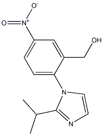 {5-nitro-2-[2-(propan-2-yl)-1H-imidazol-1-yl]phenyl}methanol Struktur