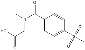 {methyl[4-(methylsulfonyl)benzoyl]amino}acetic acid Struktur