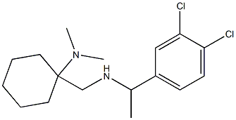 1-({[1-(3,4-dichlorophenyl)ethyl]amino}methyl)-N,N-dimethylcyclohexan-1-amine Struktur