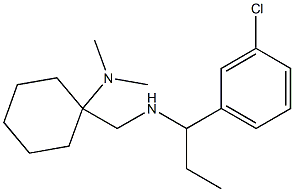 1-({[1-(3-chlorophenyl)propyl]amino}methyl)-N,N-dimethylcyclohexan-1-amine Struktur