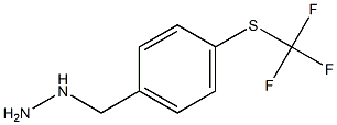 1-({4-[(trifluoromethyl)sulfanyl]phenyl}methyl)hydrazine Struktur