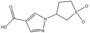 1-(1,1-dioxidotetrahydrothien-3-yl)-1H-pyrazole-4-carboxylic acid Struktur