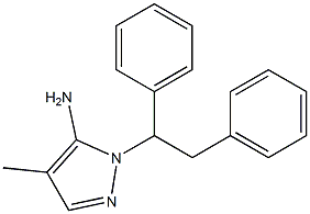 1-(1,2-diphenylethyl)-4-methyl-1H-pyrazol-5-amine Struktur