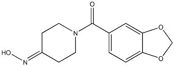 1-(1,3-benzodioxol-5-ylcarbonyl)piperidin-4-one oxime Struktur