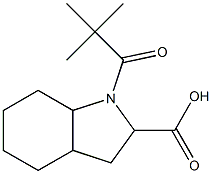 1-(2,2-dimethylpropanoyl)octahydro-1H-indole-2-carboxylic acid Struktur